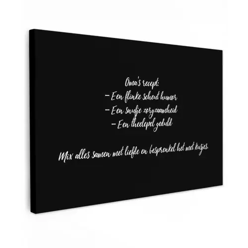 Oma's recept - Koken - Quotes - Spreuken - Oma canvas 2cm klein -z3d