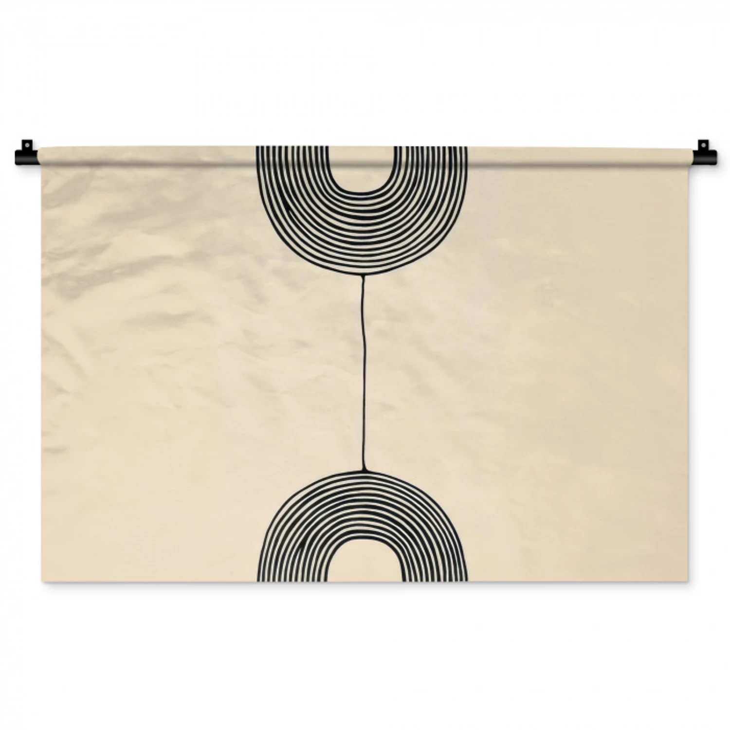 Geometrische bogen - Minimalistisch - Symmetrisch Wandkleed katoen middel -zz3d