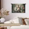 Tijger - Vlinders - Dieren - Jungle - Bloemen Wandkleed katoen klein -sfeer1