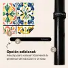Spaans - Tegels - Keramiek - Bloemen Inductie beschermer vinyl 3mm middel -zzzzzzz-induclip_ES