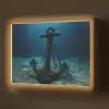 Anker - Ijzer - Zeebodem - Zand Light Box met batterij (Wandlamp) middel -z3d_website
