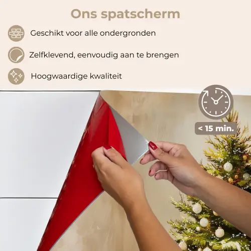 Kerst - Sfeer - Groen keuken achterwand spatscherm klein -spatscherm_NL