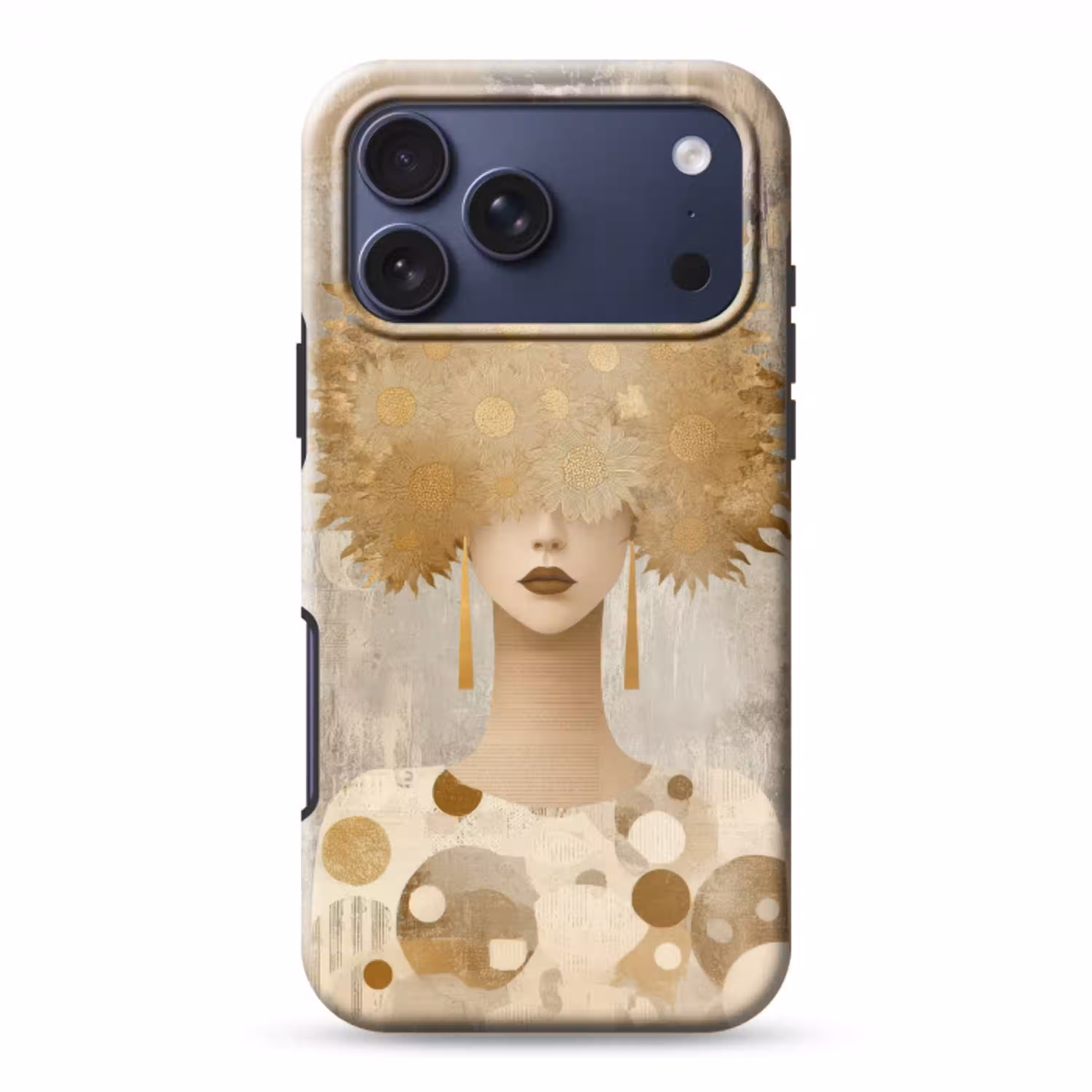 Goud - Portret - Vrouw Toughcase MagSafe Apple iPhone 17 Pro Max klein -3d