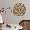 Warm - Bloemen - Groen - Rood Wandcirkel behangsticker klein 186 -sfeer3