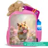 Hamster - Bloem - Natuur - Dier Kinderrugzak - Roze middel -inhoud_NL