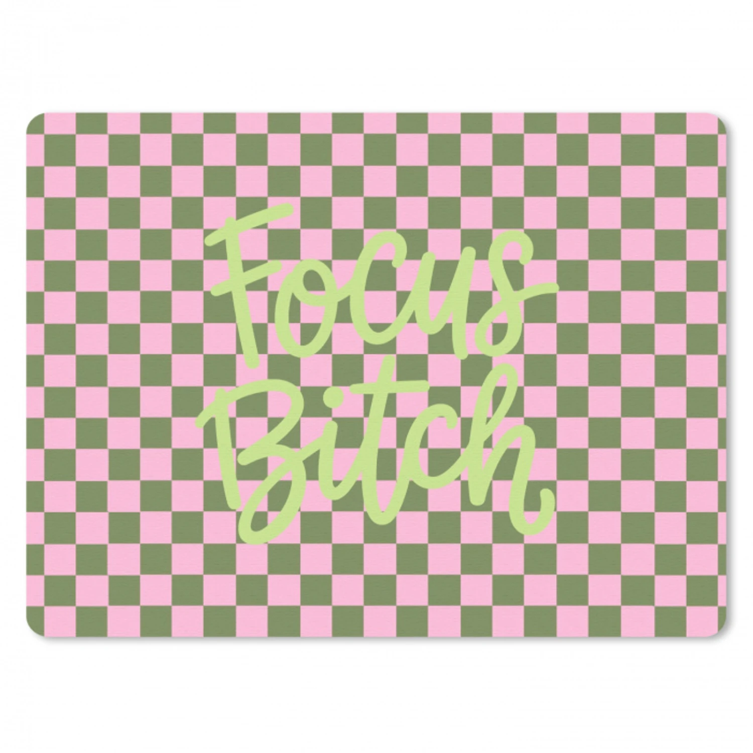 Focus - Vakken - Roze muismat rubber klein -3d