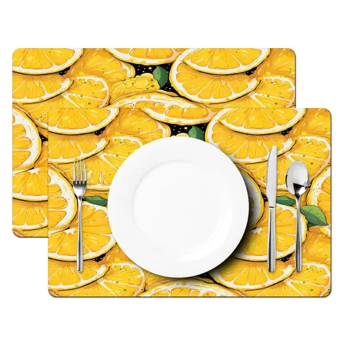 Grafisch - Citroenschijven - Blaadjes Placemat vinyl groot 368 -zzsfeer2_Kitchenyeah-website
