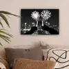 Vuurwerk - Proosten - Skyline - Champagne canvas 2cm klein -sfeer1