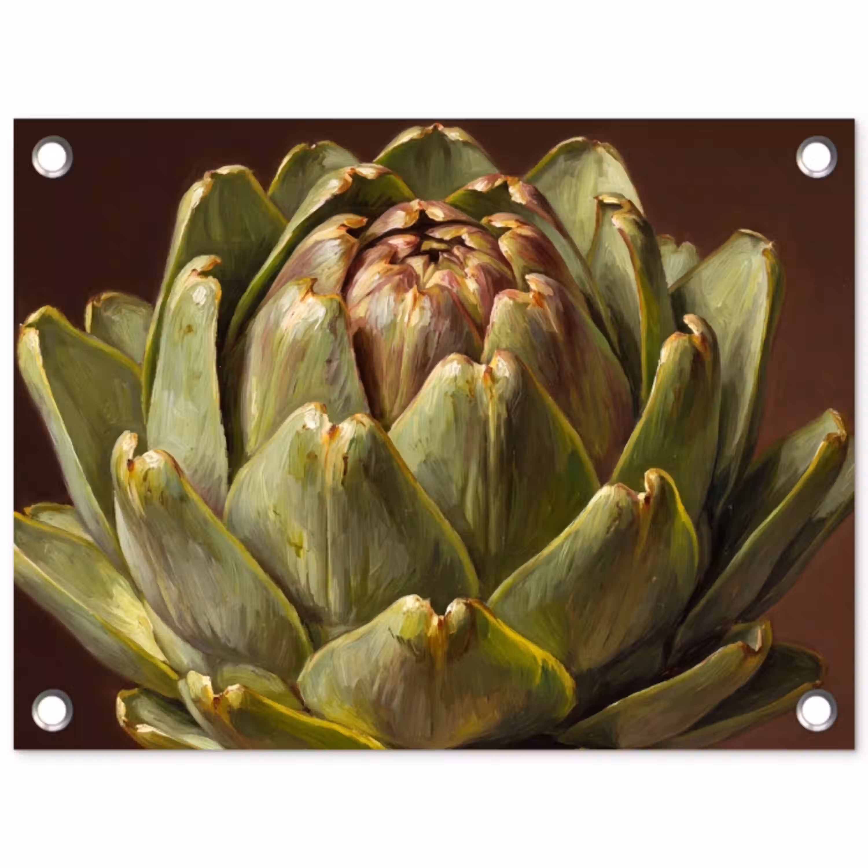 Groente - Artisjok - Groen tuinposter los doek klein -3d