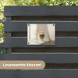 Mok - Latte - Minimalistisch - Schaduw tuinposter los doek klein -sfeer3