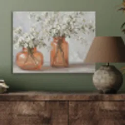 Vazen - Bloemen - Oranje PET vilt klein -sfeer2