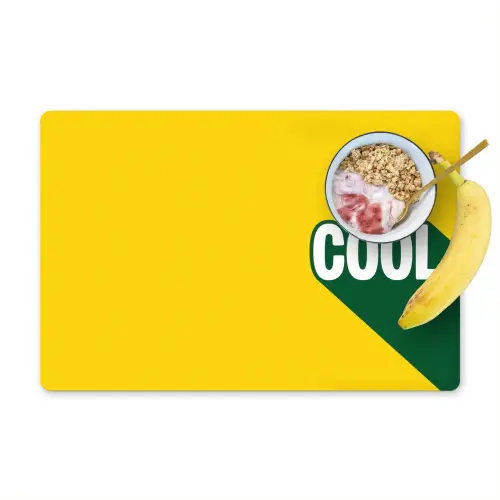 Cool - Geel - Groen Placemat vinyl groot -zzzproduct_Kitchenyeah-website