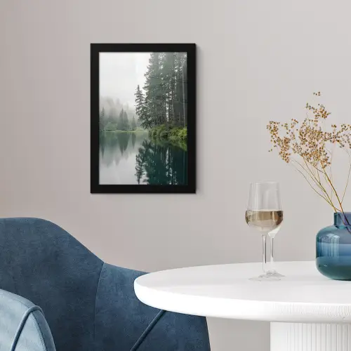 Bergen - Meer - Bos fotolijst zwart zonder passe partout klein -sfeer4
