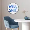 Blauw - Quote - Wit Fotolijst rond zonder passe partout klein -sfeer2