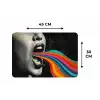 Mond - Golven - Regenboog Placemat vinyl groot -specs