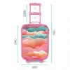 Abstracte golven Kinderkoffer - Roze klein -productfoto_formaten