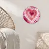 Hartvorm - Roze - Tie dye Wandcirkel kunststof plaat 5mm dik klein -sfeer5