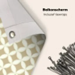 Symmetrisch - Motief - Beige Balkonbeschermer Duitsland klein 596 -closeup_NL