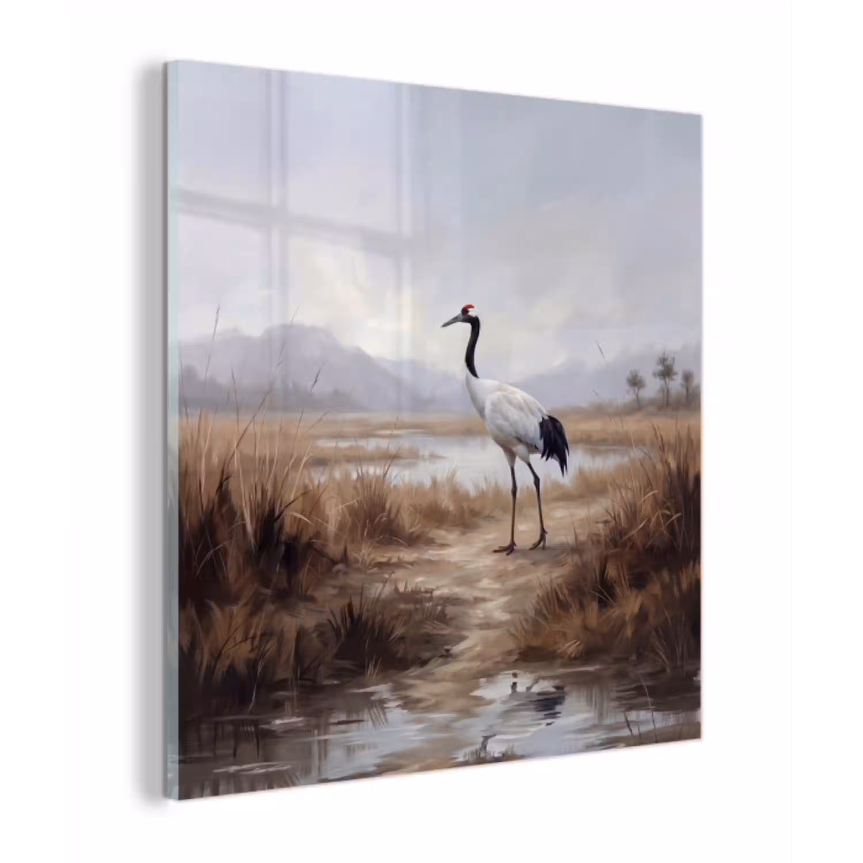 Kraanvogel - Natuur - Realistisch plexiglas 5mm klein -z3d