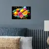 Fruit - Graffiti - Kleurrijk - Sinaasappel - Aardbei - Abstract poster papier klein -sfeer2