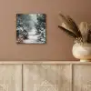 Bos - Winter - Bomen - Natuur - Pad - Sneeuw aluminium wit klein -sfeer4