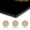 Ananas - Zwart - Goud - Luxe aluminium wit klein -closeup_NL