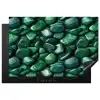 Groen - Glanzende - Kiezels Inductie beschermer vinyl 3mm klein 276 -3d