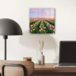 Tulpen - Landschap - Roze plexiglas 5mm klein -sfeer6