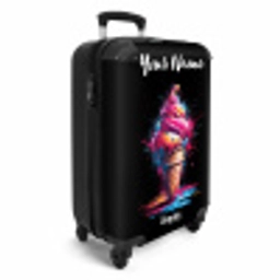 Ijshoorntje met Blauwe en Roze Verf NBS - Handbagage koffer - Kinderen Unisex middel -productfoto_3d