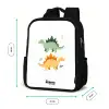 Dinos - Dieren - Groen - Oranje Rugzak - Zwart middel -productfoto_formaten