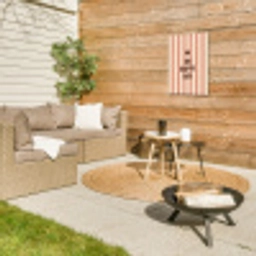 Quote - Zomer - Strepen Tuinposter op houten frame 2 cm dik klein -sfeer2