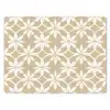 Bloemen - Patroon - Beige muismat rubber klein 262 -3d