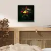 Bloemen - Vaas - Zwart aluminium wit klein -sfeer3