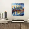 Zonsondergang Frankfurt - Stad - Skyline - Water plexiglas 5mm klein -sfeer1