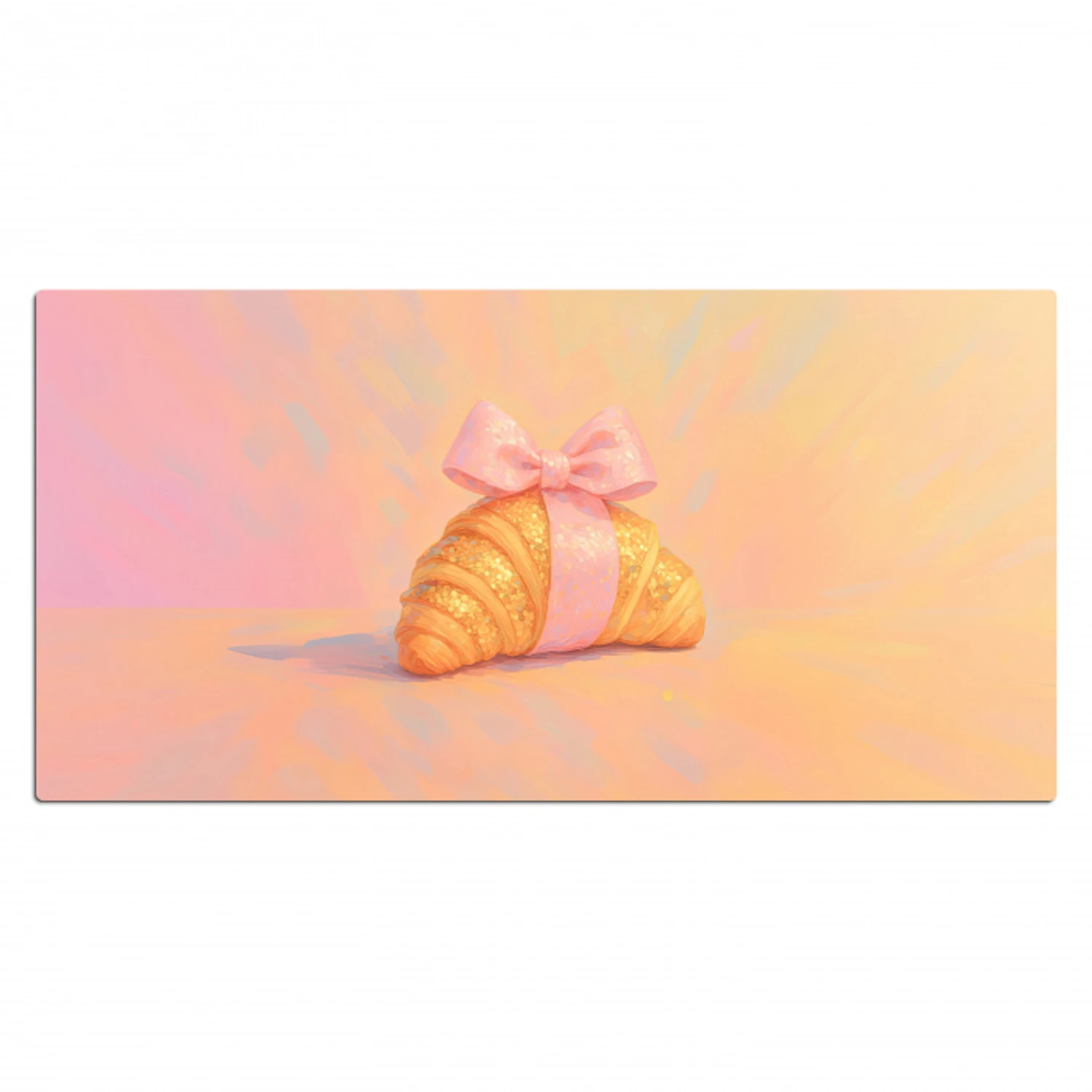 Croissant - Strik - Roze Muismat XXL klein -3d_leeg