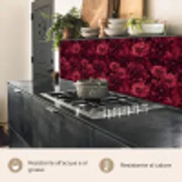 Dahlias - Bloemen - Rood keuken achterwand 2 middel 871 -usp_IT