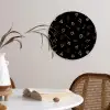 Zwart - Hartjes - Pijl - Patroon Wandcirkel plexiglas klein 852 -sfeer4
