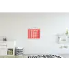 Strepen - Rood - Try again textielposter latten blank klein -kinderkamer