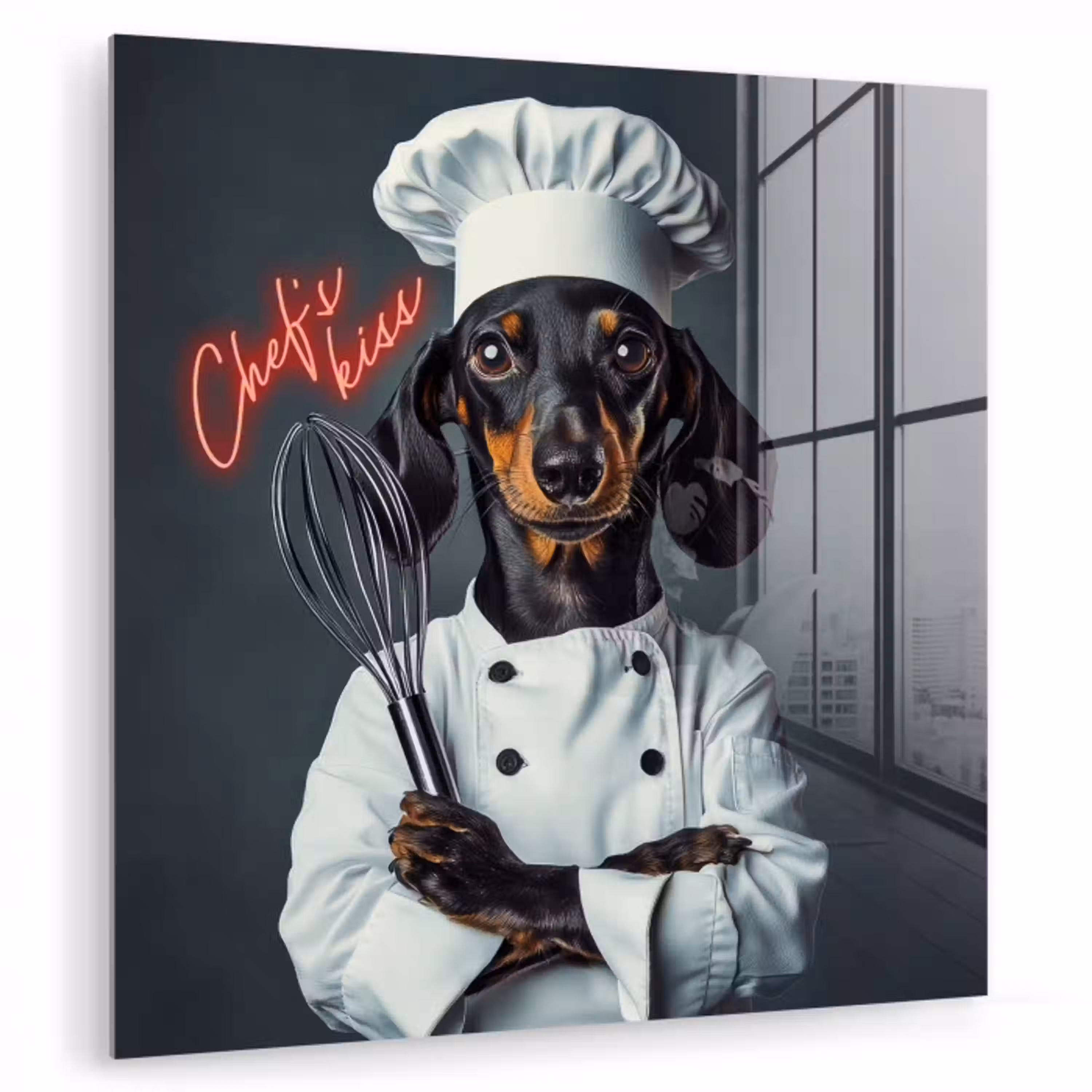 Quote - Neon - Hond - Kokskleding plexiglas 5mm klein -zzzproduct_nieuw