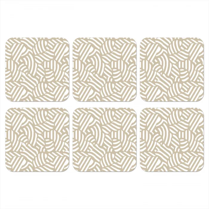 Abstract - Modern - Beige onderzetter kurk middel 366 -3d