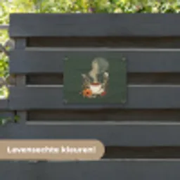 Kop - Bloemen - Groen - Koffie tuinposter los doek klein -sfeer3