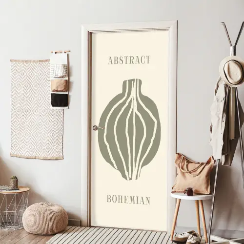 Boho - Groen - Abstract deurposter klein -sfeer6