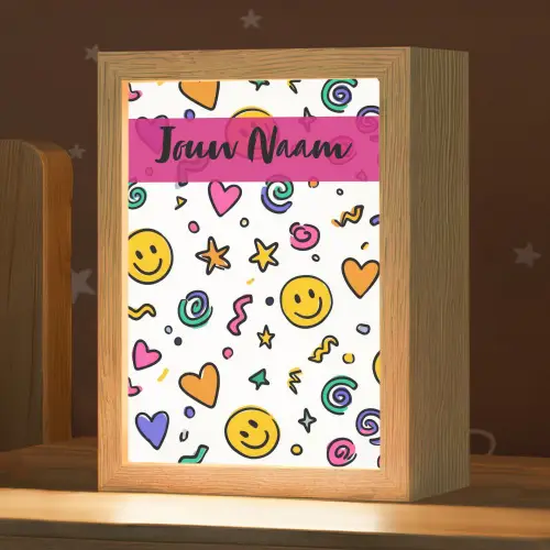 Smileys - Pictogrammen - Kleurrijk Light Box met kabel (Kinderlampje) klein -zzz_3d_website