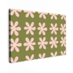 Bloem - Modern - Groen Tuinposter op houten frame 2 cm dik klein 845 -3d