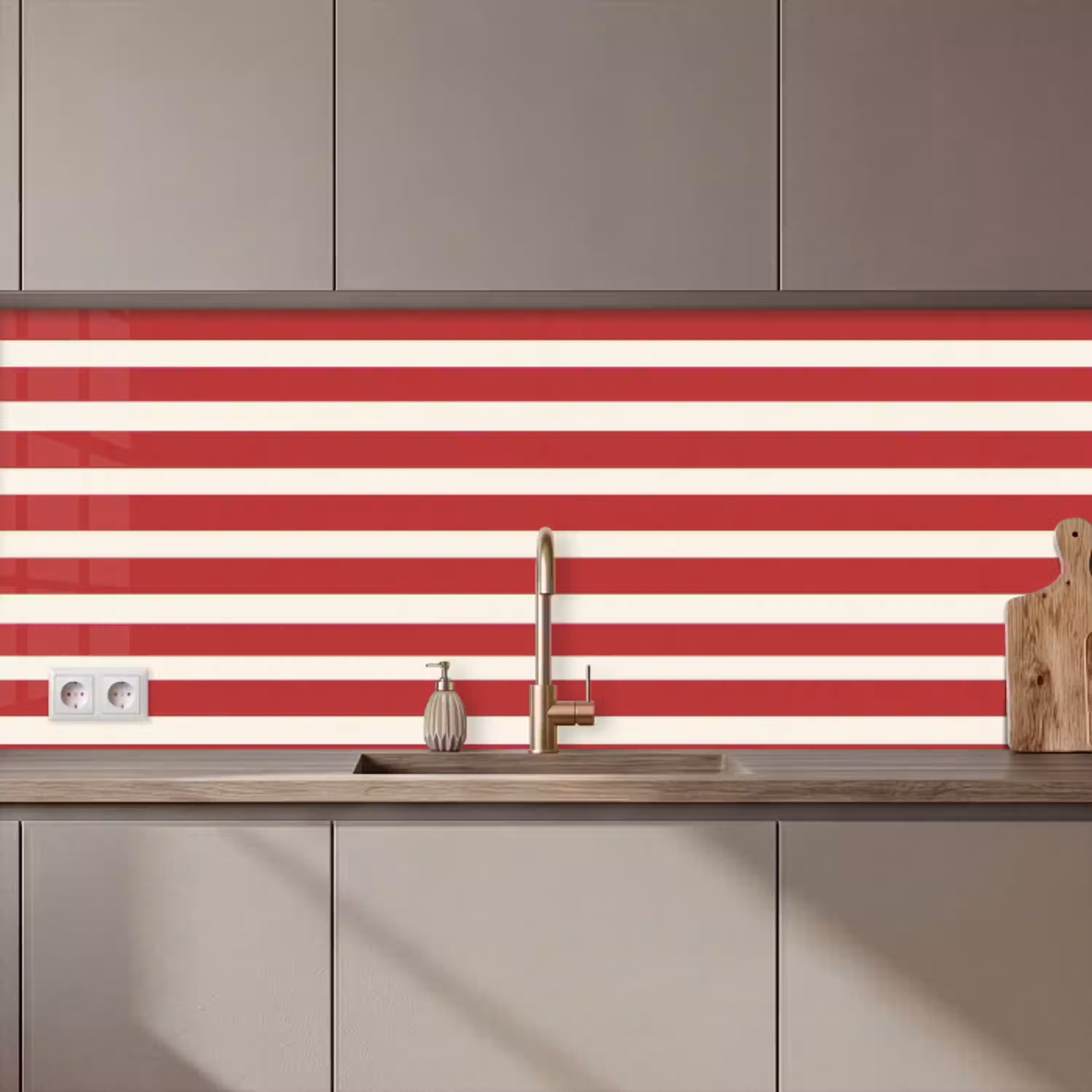 Strepen - Patroon - Rood keuken achterwand 2 middel 871 zz_3dshopping