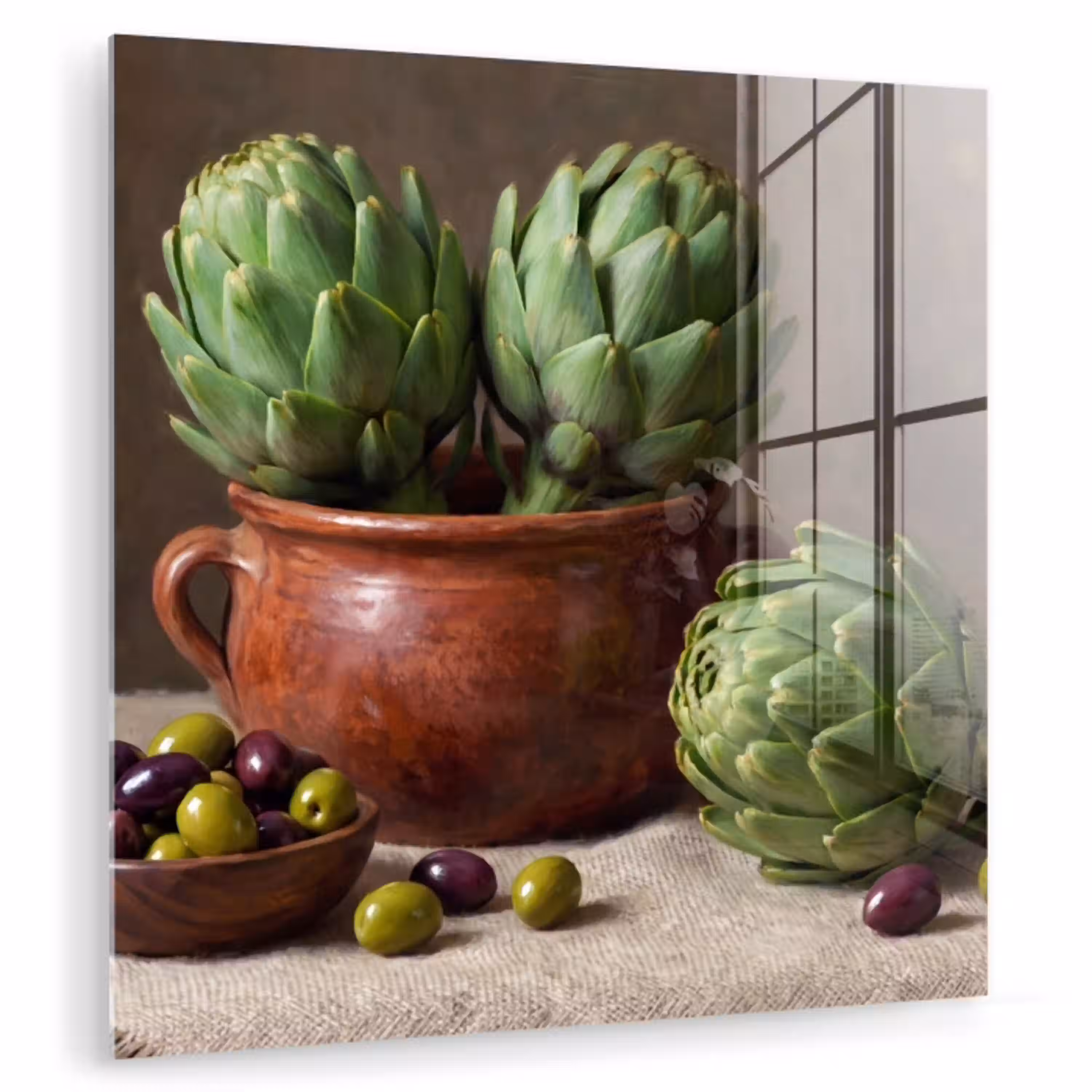 Artisjokken - Olijven - Eten plexiglas 5mm klein -zzzproduct_nieuw