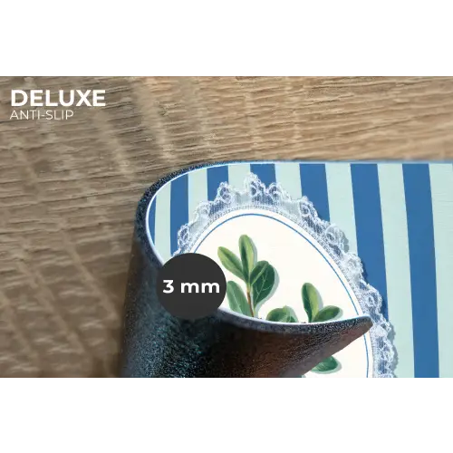 Illustratie - Bessen - Blauw - Strepen Placemat vinyl groot -closeup