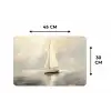 Zeilschip - Zee - Bewolkt Placemat vinyl groot -specs
