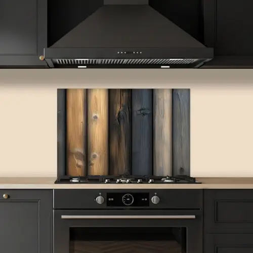 Hout - Planken - Gemengd keuken achterwand spatscherm klein -sfeer1