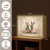 Konijnen - Bloemen - Eieren Light Box met batterij (Wandlamp) middel -USP_websiteoverzichtNL